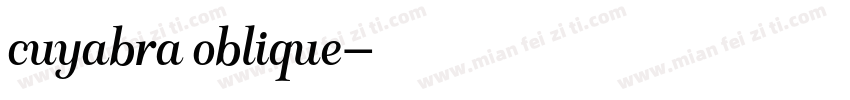 cuyabra oblique字体转换
